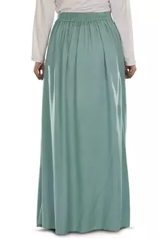 Blue Plain Rayon Islamic Skirts