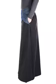 Black Plain Cotton Islamic Skirts