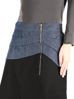 Black Plain Cotton Islamic Skirts 4