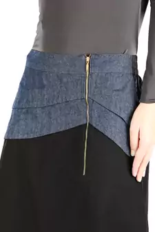 Black Plain Cotton Islamic Skirts