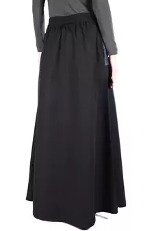 Black Plain Cotton Islamic Skirts