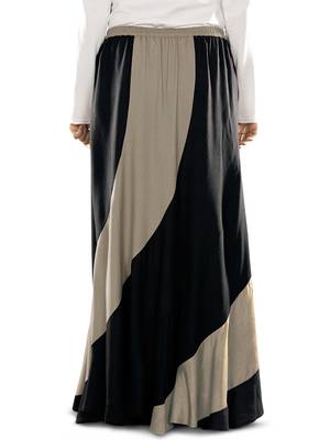 Black Plain Rayon Islamic Skirts 2