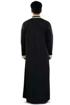 Black Plain Cotton Galabiyyas