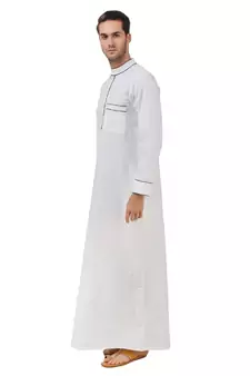 White Plain Cotton Galabiyyas