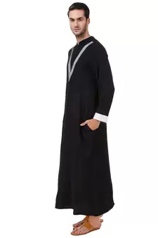 Black Plain Rayon Galabiyyas