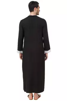 Black Plain Rayon Galabiyyas
