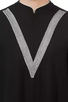 Black Plain Rayon Galabiyyas