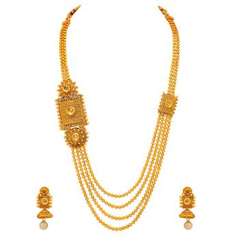 Gold crystal necklaces 2