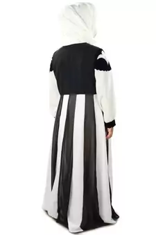 Black Plain Crepe Kids-Abaya
