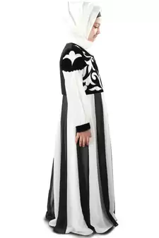 Black Plain Crepe Kids-Abaya
