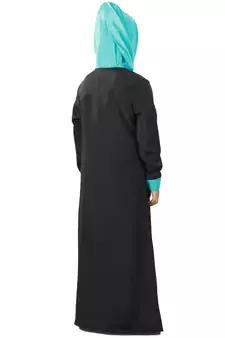 Black Plain Crepe Kids-Abaya