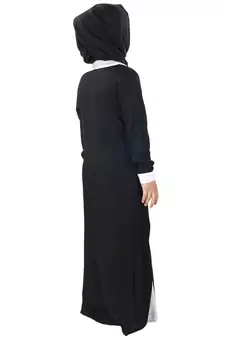 Black Plain Rayon Kids-Abaya