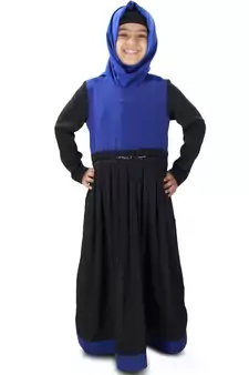 Black Plain Crepe Kids-Abaya
