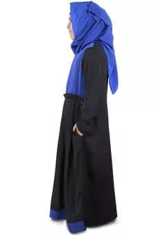 Black Plain Crepe Kids-Abaya
