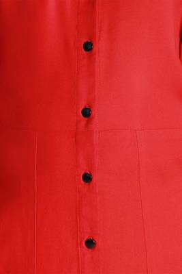Red Plain Rayon Kids-Abaya 3