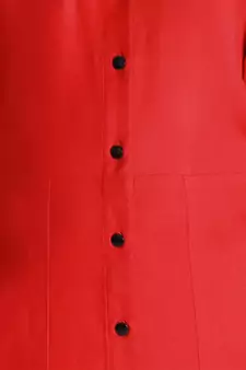 Red Plain Rayon Kids-Abaya
