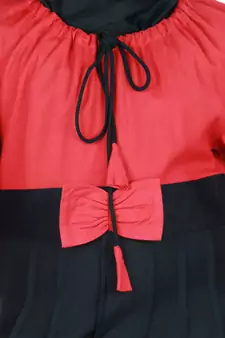 Red Plain Rayon Kids-Abaya