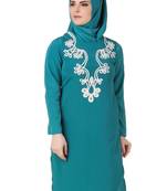 MyBatua Fariha Bottle Green Crepe Tunic