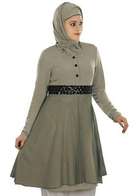 MyBatua Shabista Warm Grey  Tunic 1