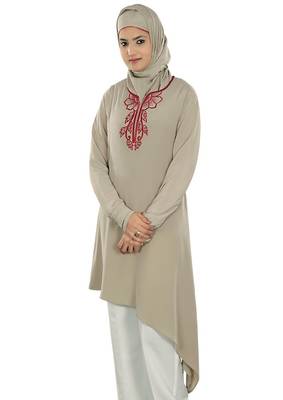 MyBatua Tisha Warm Grey Tunic 1