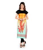 Multicolor printed crepe kurtis