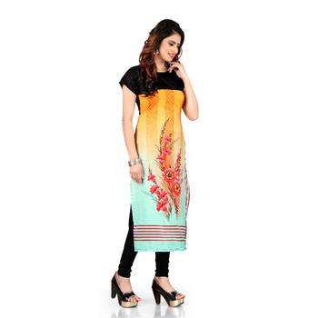 Multicolor printed crepe kurtis 2