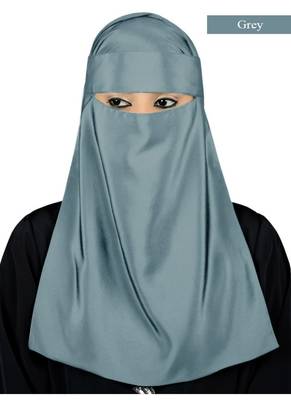 MyBatua Grey Lamah Niqab 1