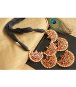 Beautiful Kemp Green Pearl Moon Designer Necklace 