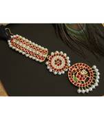 Beautiful Semi Precious Kemp Pearl Designer Tikka Dj20189