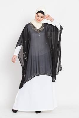 Nazneen Double Layer Embellished EID Party Abaya 1