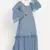 Nazneen Bell Sleeve Flowers Around Knee Party Abaya