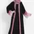 Nazneen  Contrast Band And Lace Pearls Embroidered Dubai Kaftan