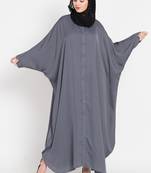 Nazneen Front Open Self Button Butterfly Kaftan