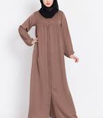 Nazneen Front Open Gather At Bust Casual Abaya