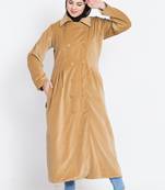 Nazneen Velvet Winter Double Breast Coat Abaya