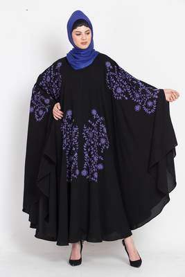 Nazneen Purple Embroidered Irani Kaftan 1