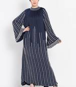 Nazneen Full Hand Work Pearls Embellished Wedding Abaya