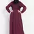 Nazneen Hand Embroidered Wine Party Abaya