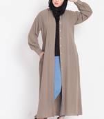 Nazneen Hidden Pleacket Front Open Casual Abaya