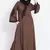 Nazneen Embroidered Patch Umbrella Abaya