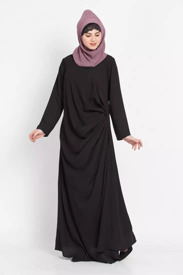 Nazneen Pleating At Waist Casual Abaya