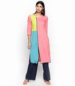 Pink rayon kurtas and kurtis