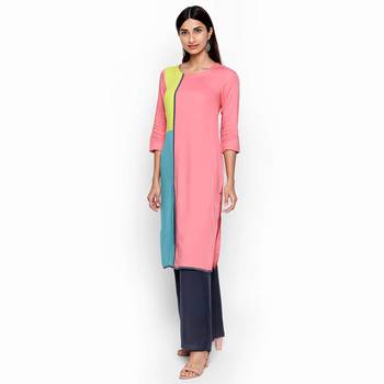 Pink rayon kurtas and kurtis 3