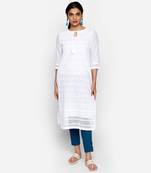 White cambric kurtas and kurtis