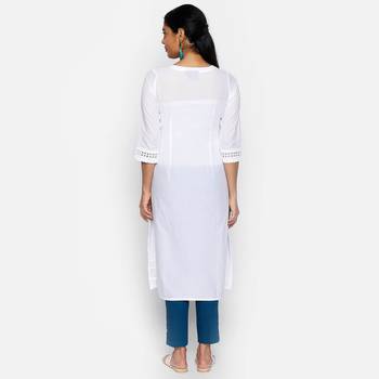 White cambric kurtas and kurtis 4