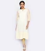 Beige cambric kurtas and kurtis