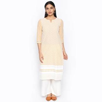 Beige cambric kurtas and kurtis 1
