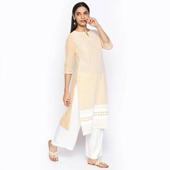 Beige cambric kurtas and kurtis 3