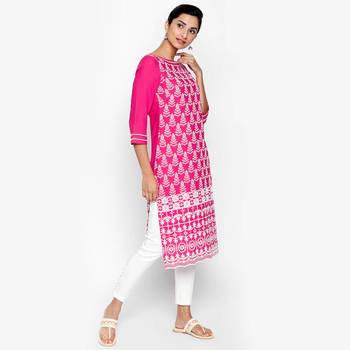 Pink rayon kurtas and kurtis 3