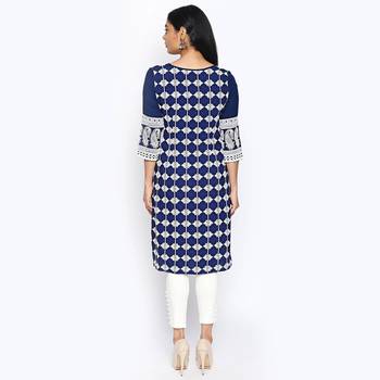 Blue rayon kurtas and kurtis 4